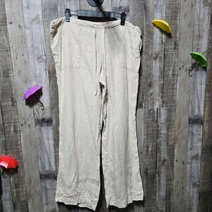 Victoria's Secret Khaki Tan Linen Pants